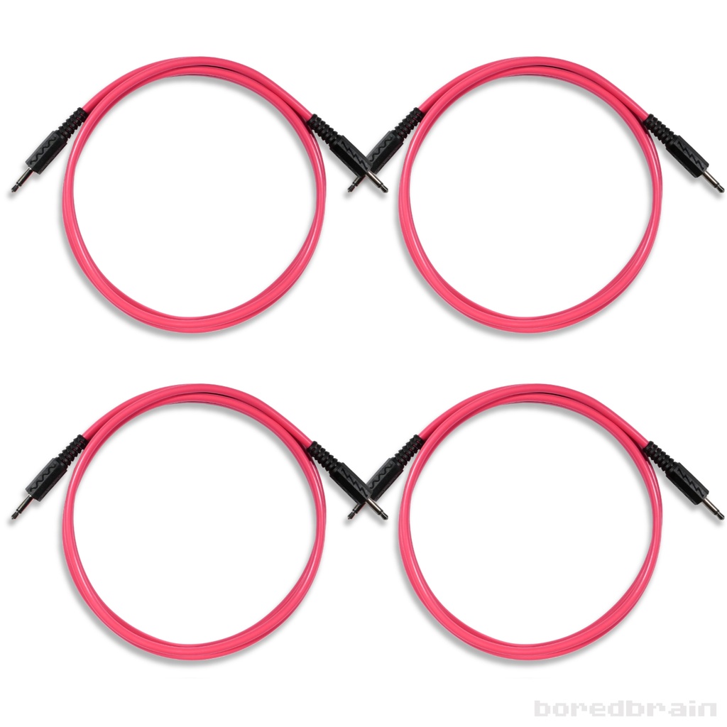 48-inch Plasmic Pink 4-Pack Patch Cables