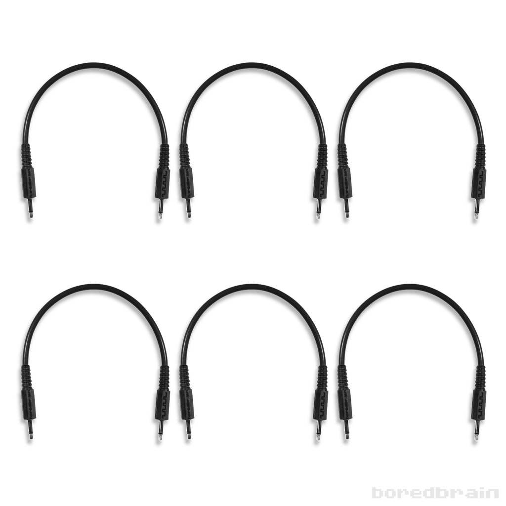 6-inch Oblivion Black 6-Pack Patch Cables