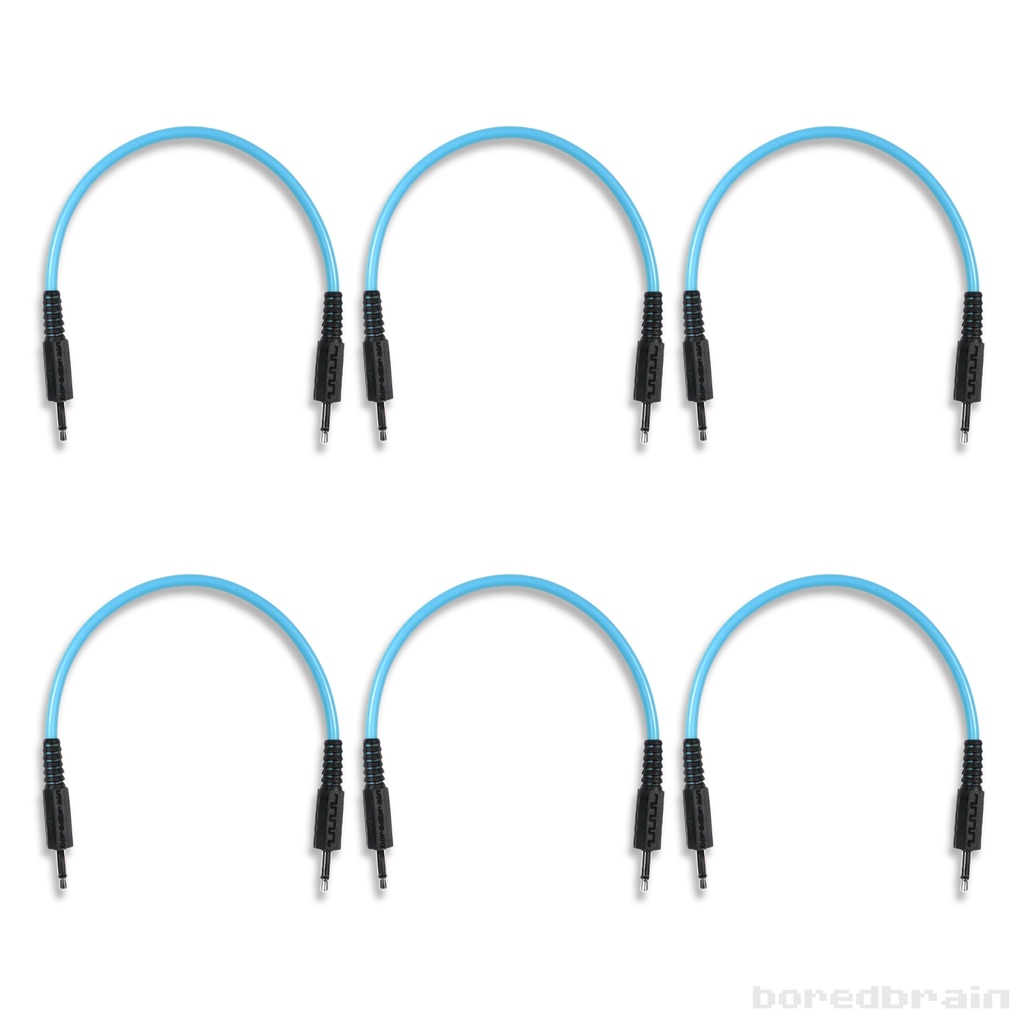 6-inch Quantum Blue 6-Pack Patch Cables