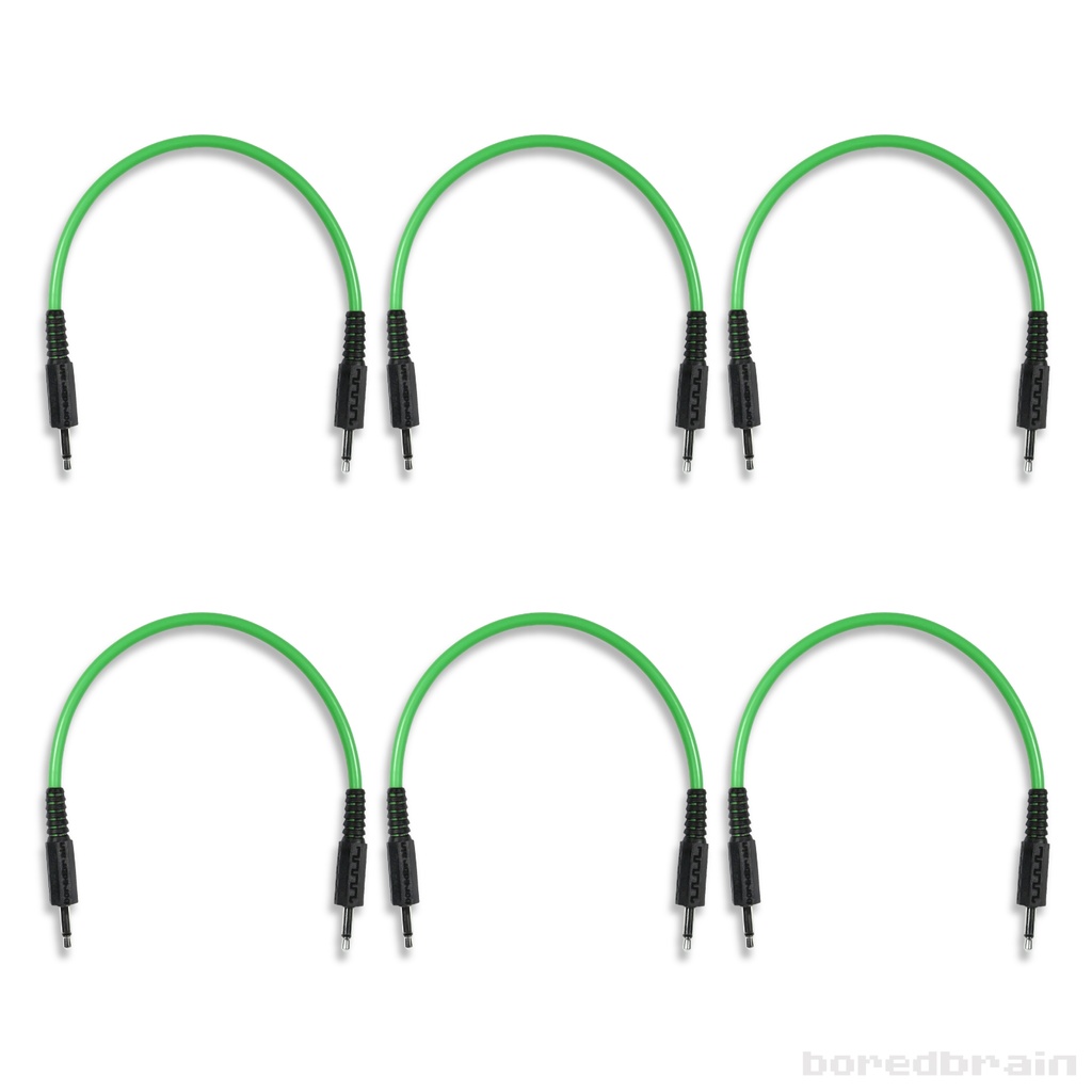 6-inch Slime Green 6-Pack Patch Cables