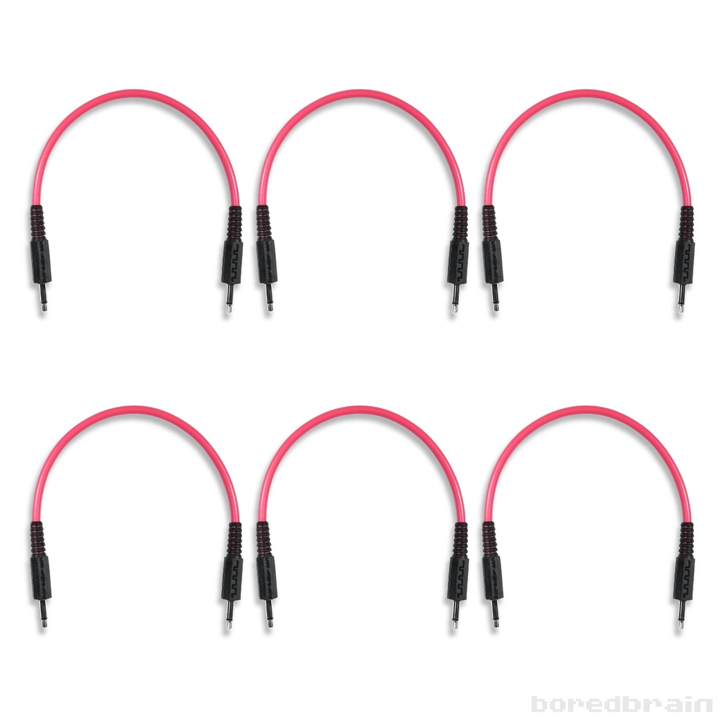 6-inch Plasmic Pink 6-Pack Patch Cables