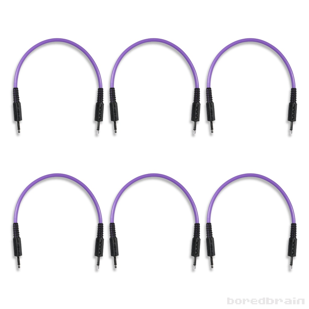 6-inch Amethyst Purple 6-Pack Patch Cables