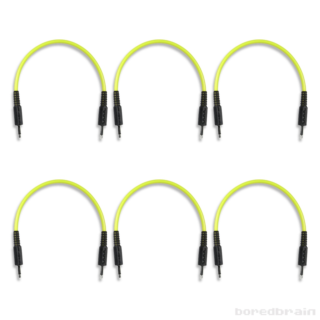 6-inch Nuclear Yellow 6-Pack Patch Cables