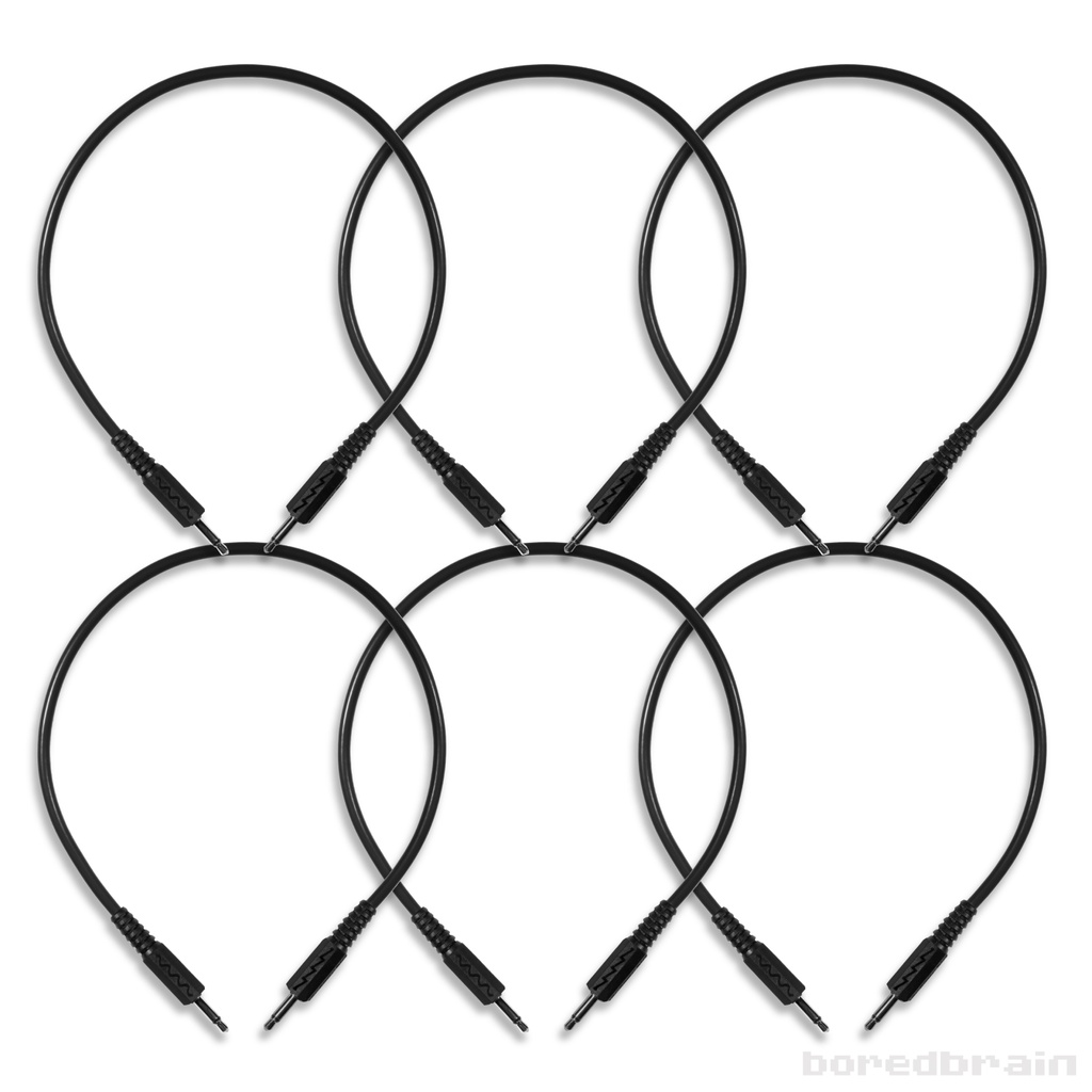 12-inch Oblivion Black 6-Pack Patch Cables