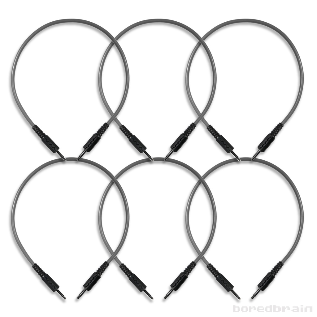 12-inch Dark Graphite 6-Pack Patch Cables