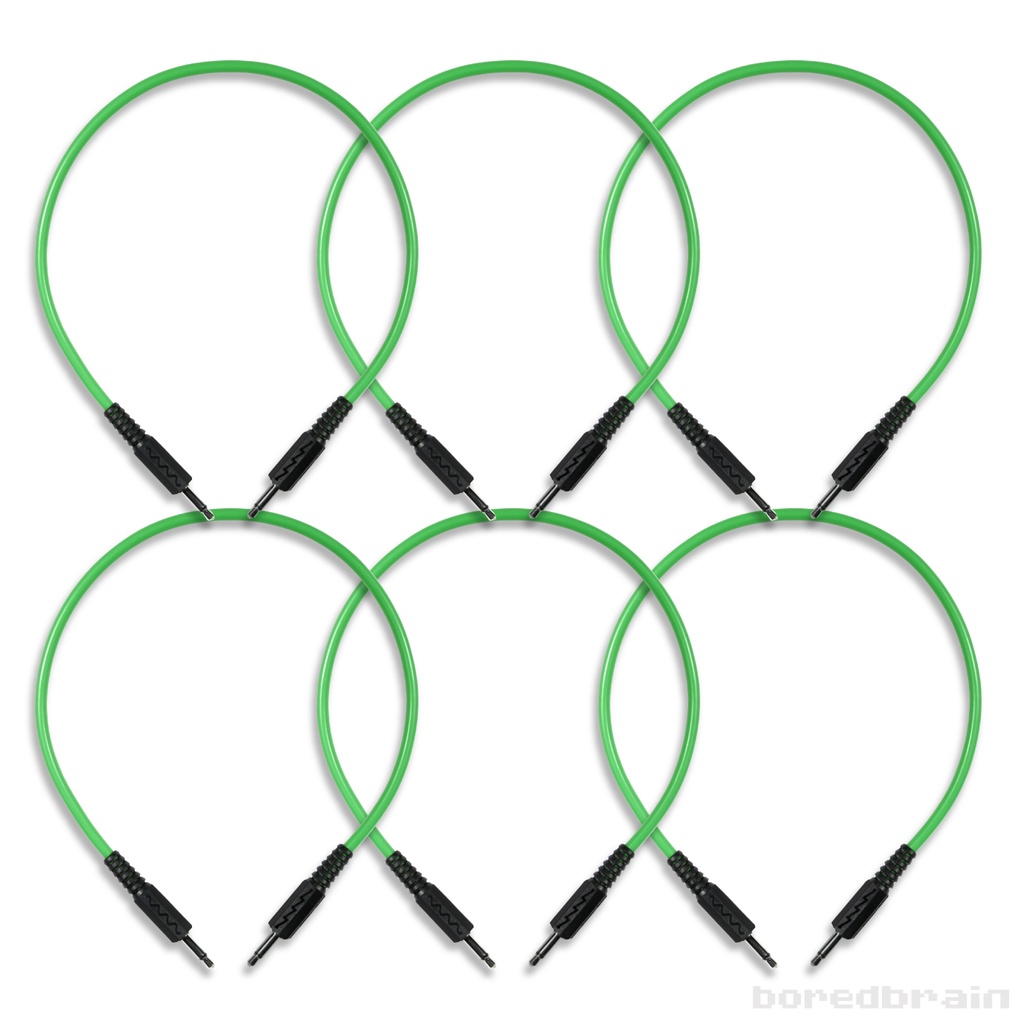 12-inch Slime Green 6-Pack Patch Cables