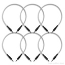 12-inch Moon Gray 6-Pack Patch Cables