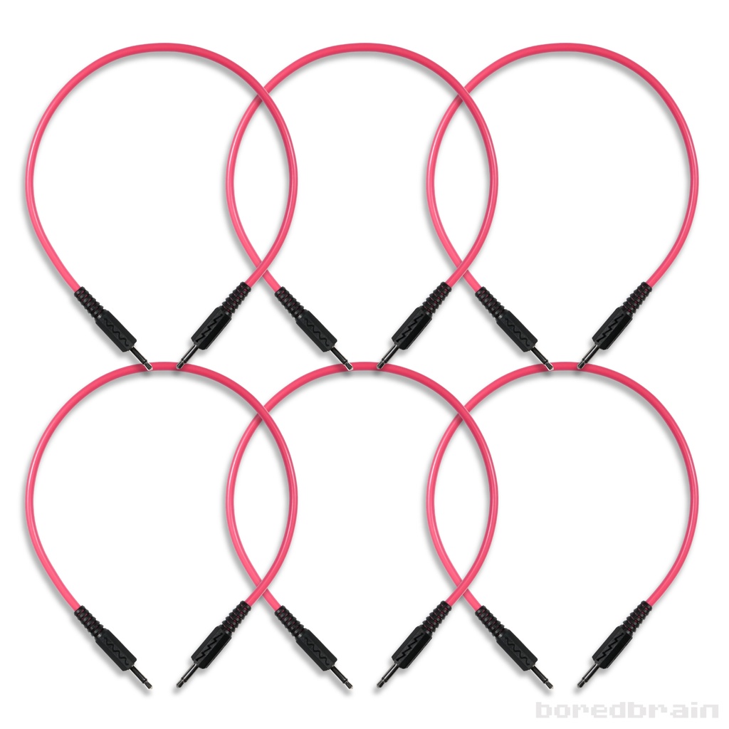 12-inch Plasmic Pink 6-Pack Patch Cables