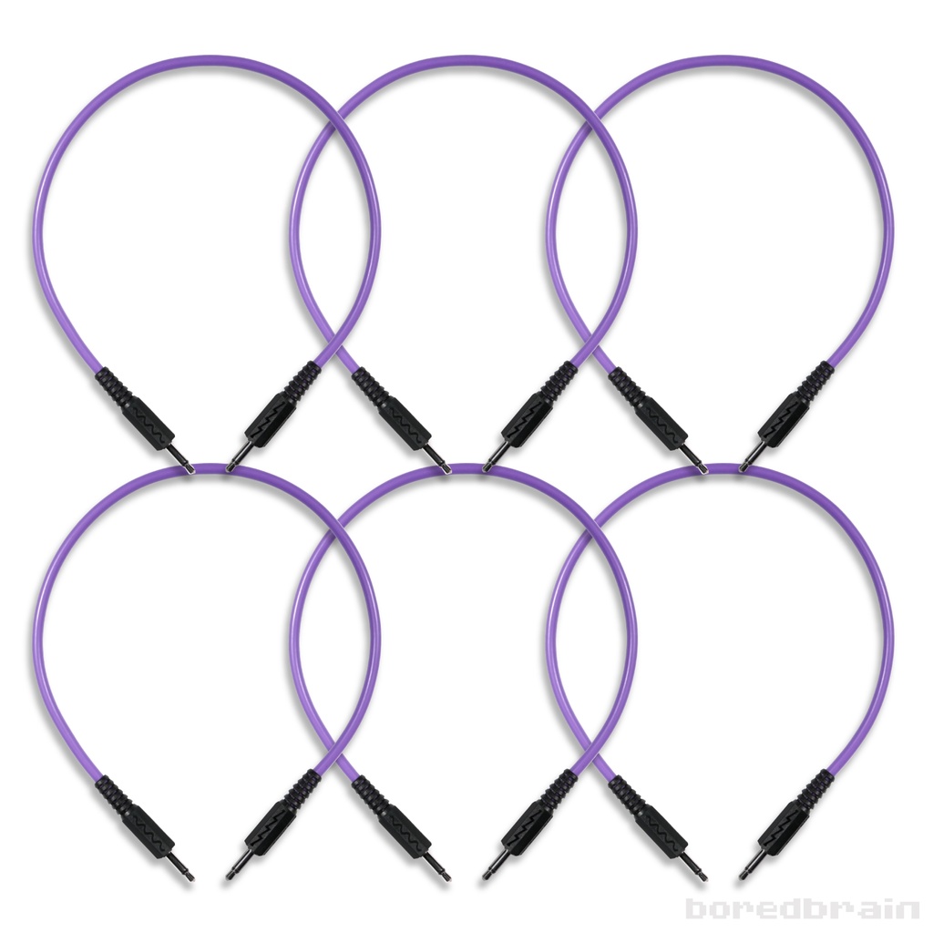 12-inch Amethyst Purple 6-Pack Patch Cables