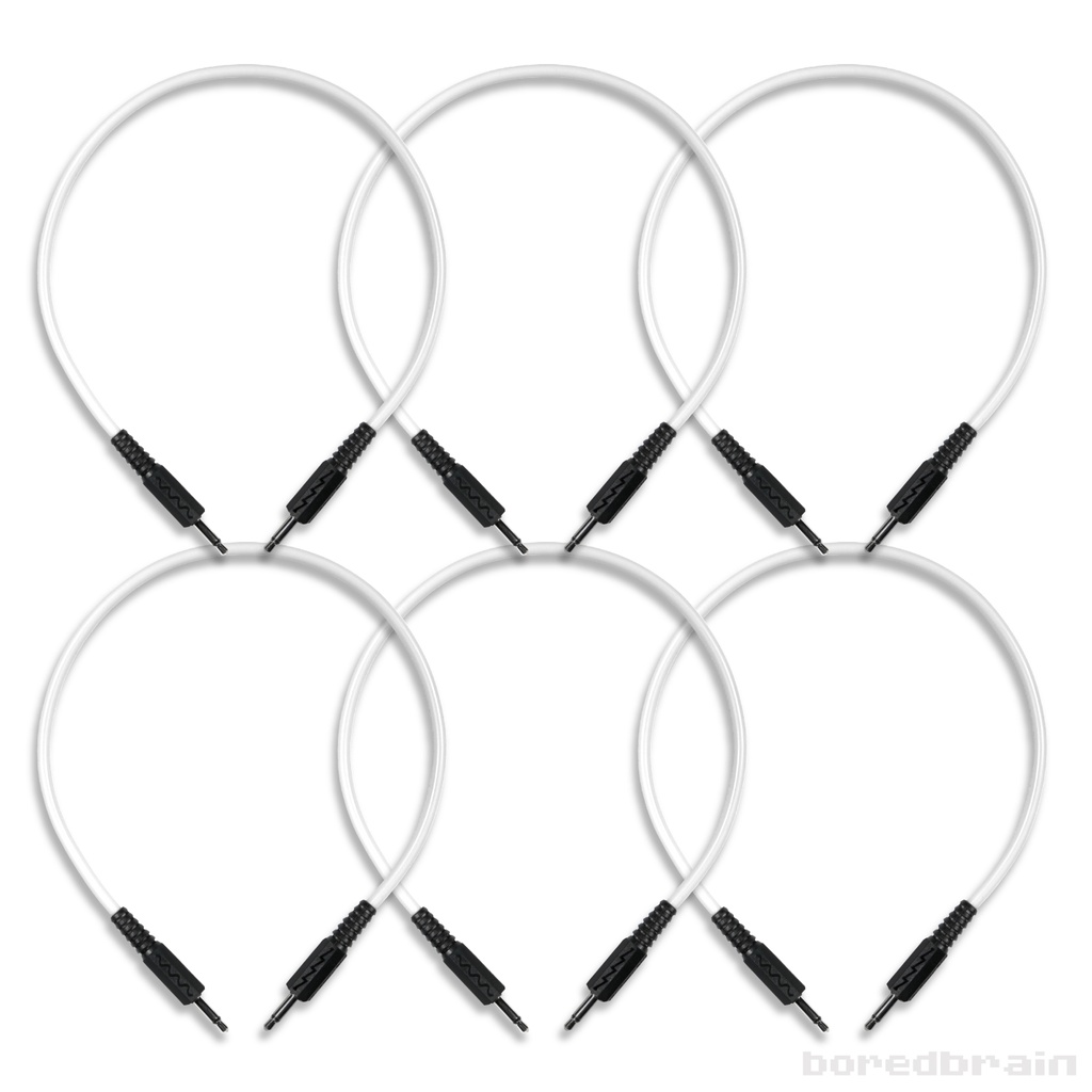 12-inch Astral White 6-Pack Patch Cables