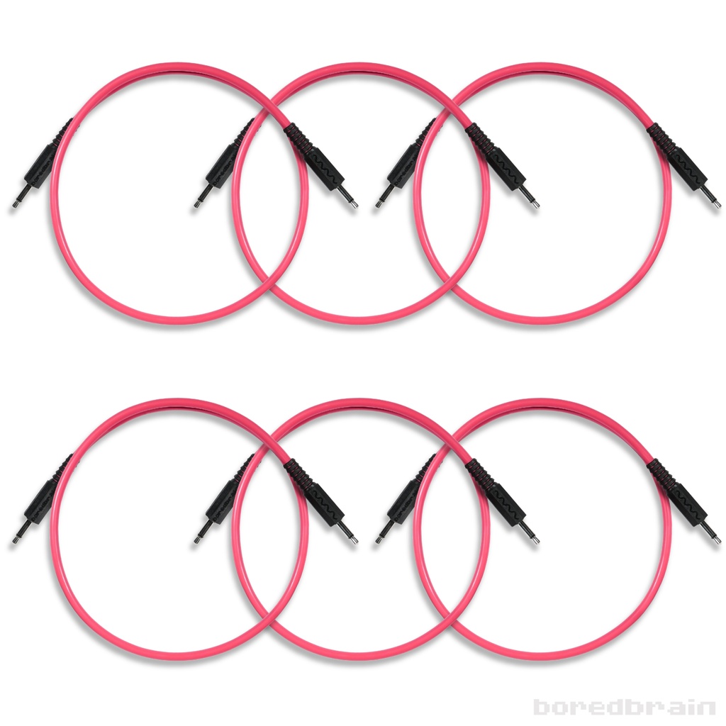 18-inch Plasmic Pink 6-Pack Patch Cables