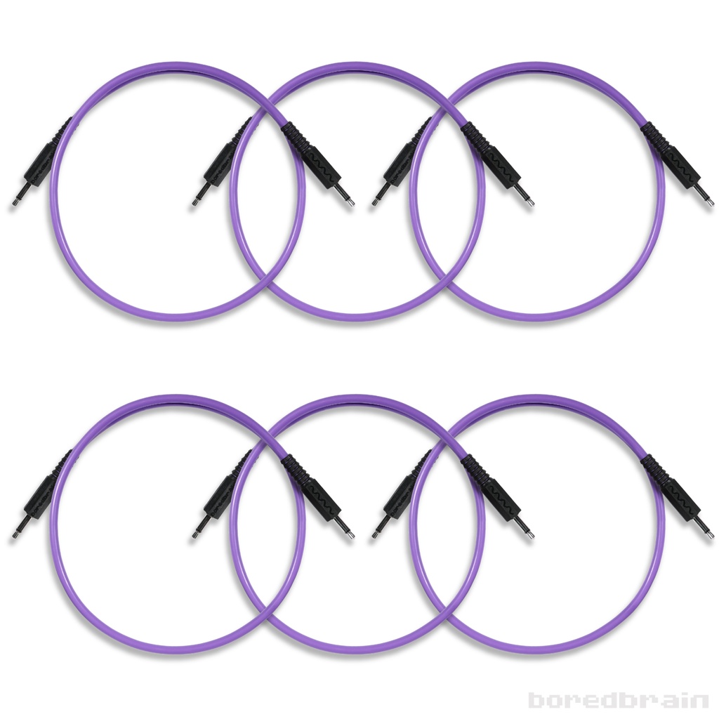 18-inch Amethyst Purple 6-Pack Patch Cables