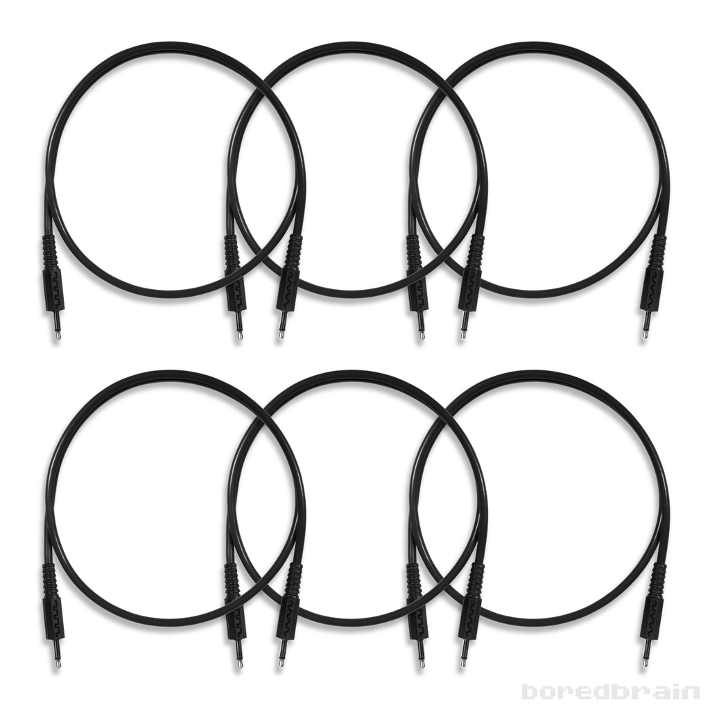 24-inch Oblivion Black 6-Pack Patch Cables