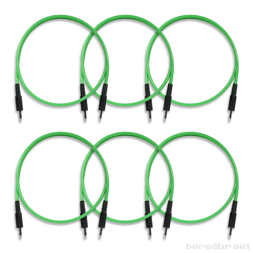 24-inch Slime Green 6-Pack Patch Cables