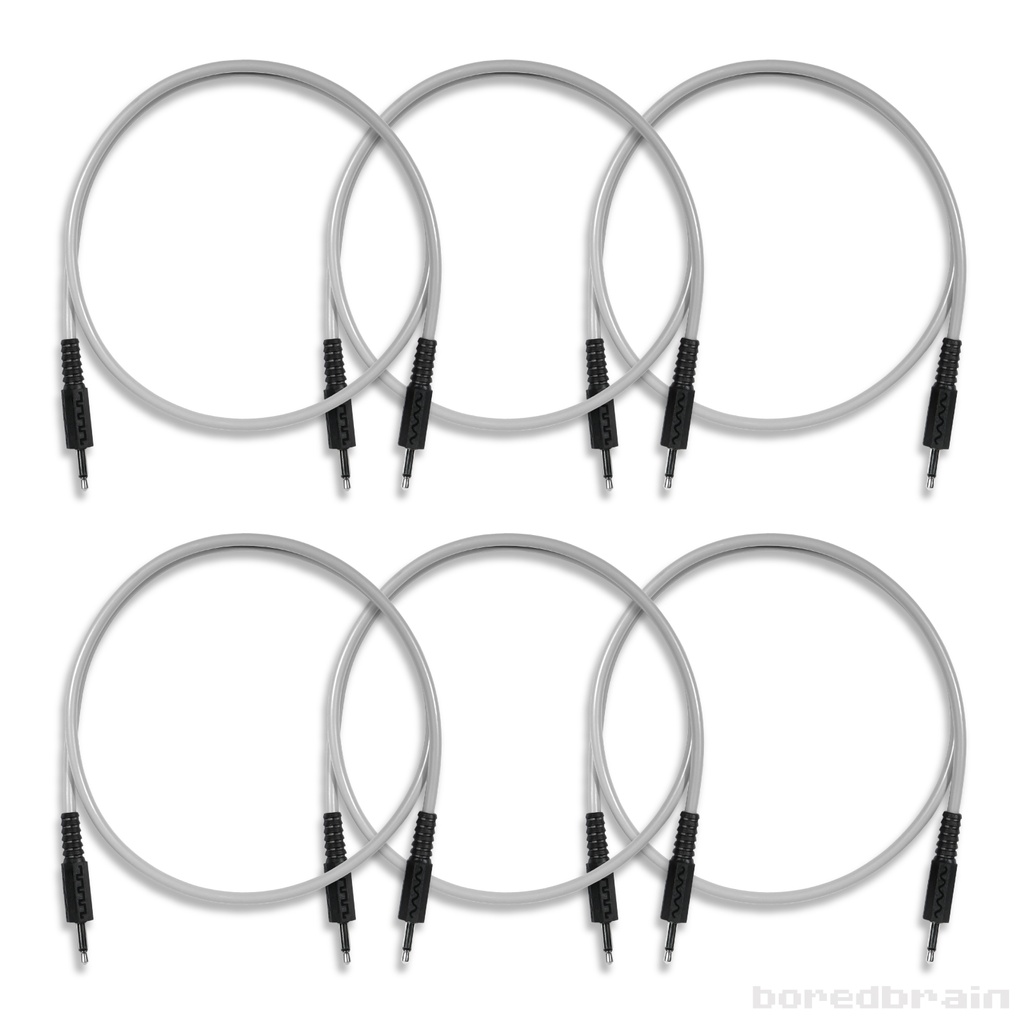 24-inch Moon Gray 6-Pack Patch Cables