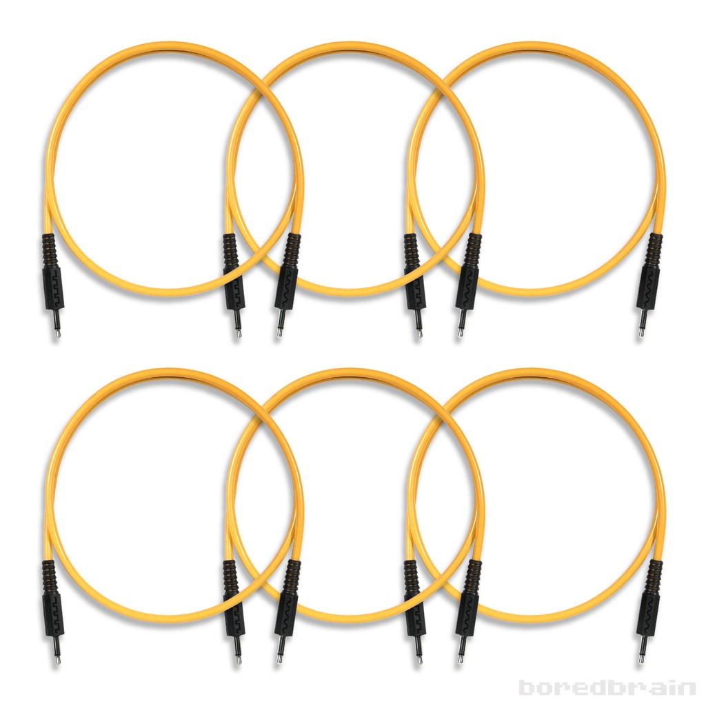 24-inch Solar Orange 6-Pack Patch Cables