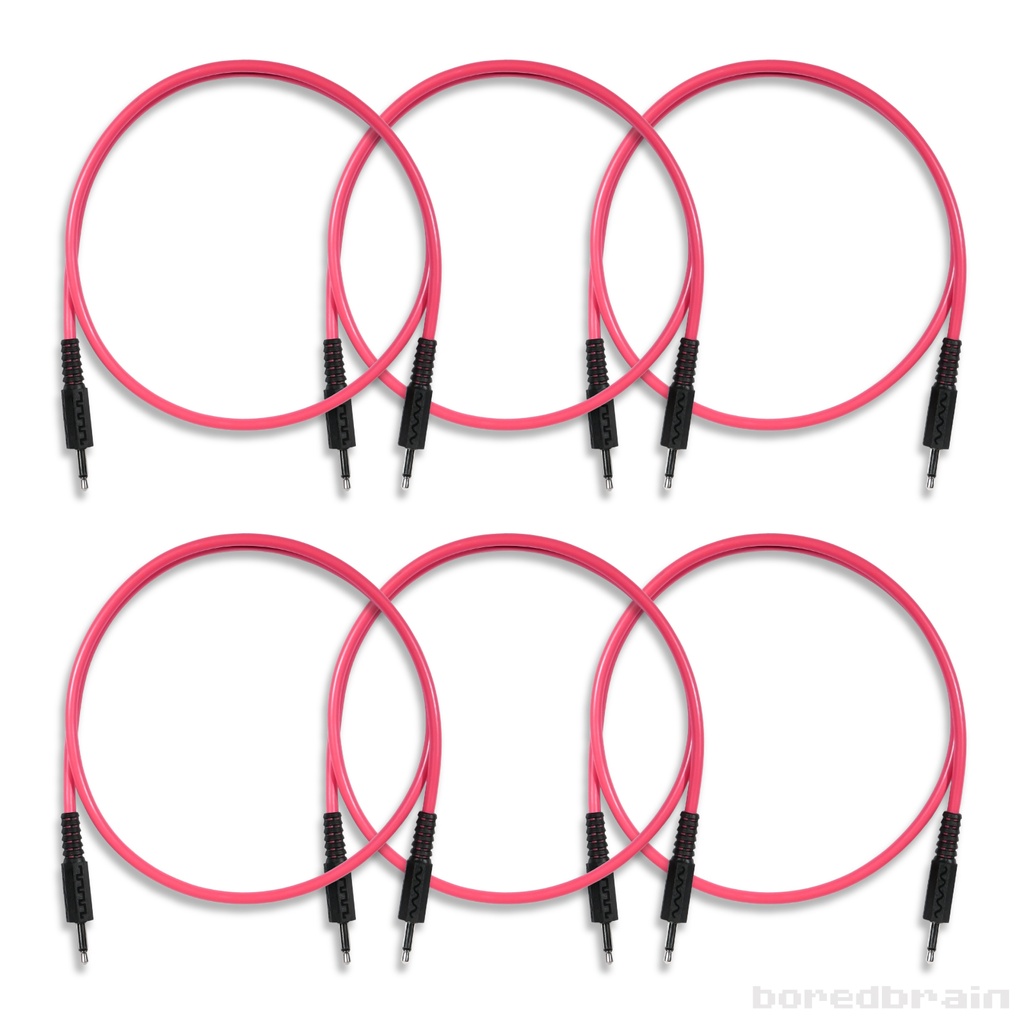 24-inch Plasmic Pink 6-Pack Patch Cables