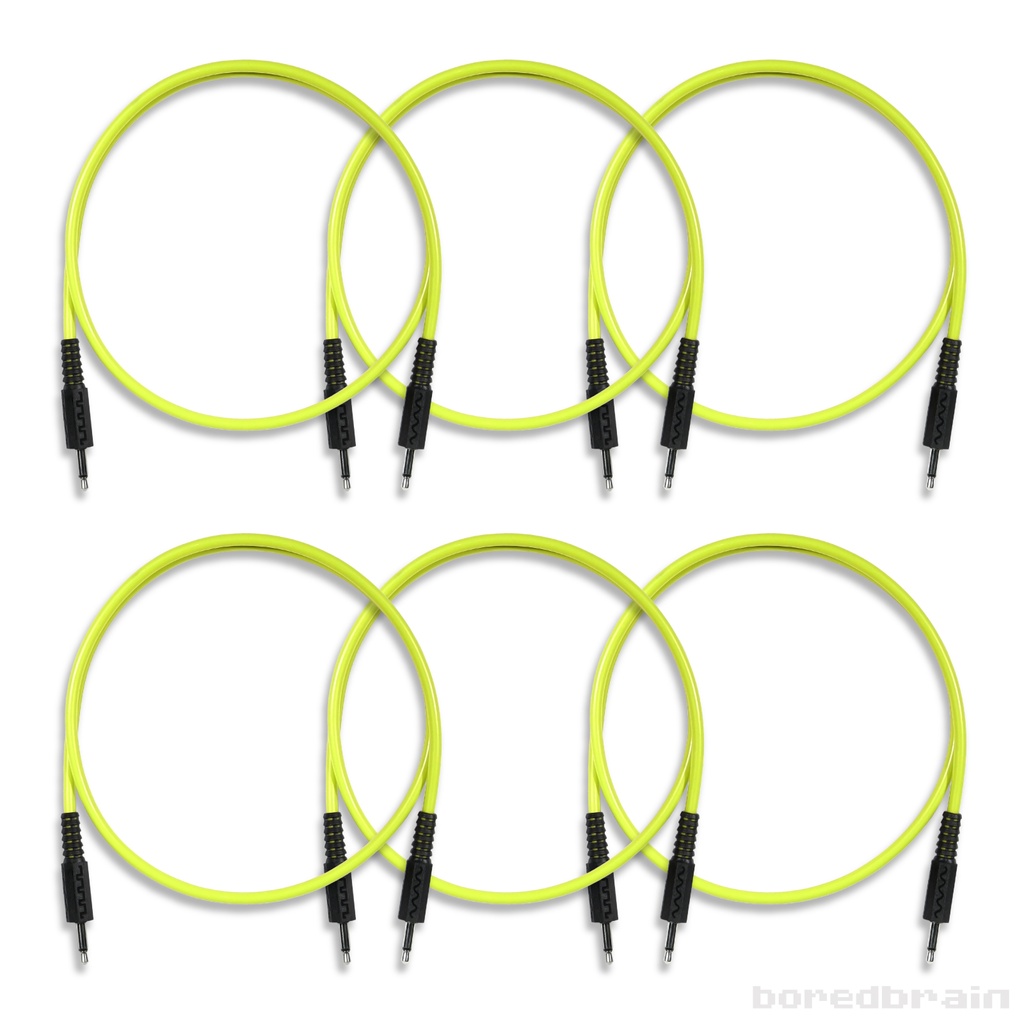 24-inch Nuclear Yellow 6-Pack Patch Cables