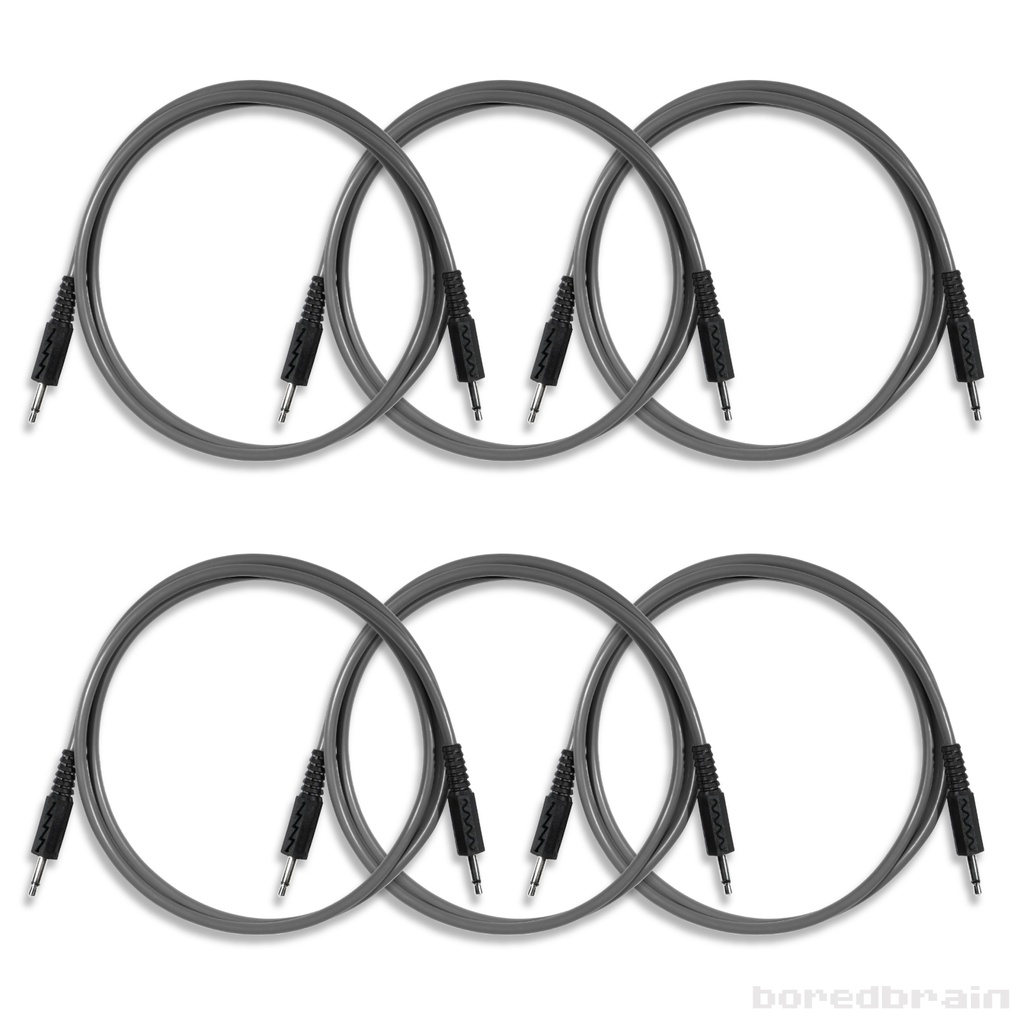 36-inch Dark Graphite 6-Pack Patch Cables