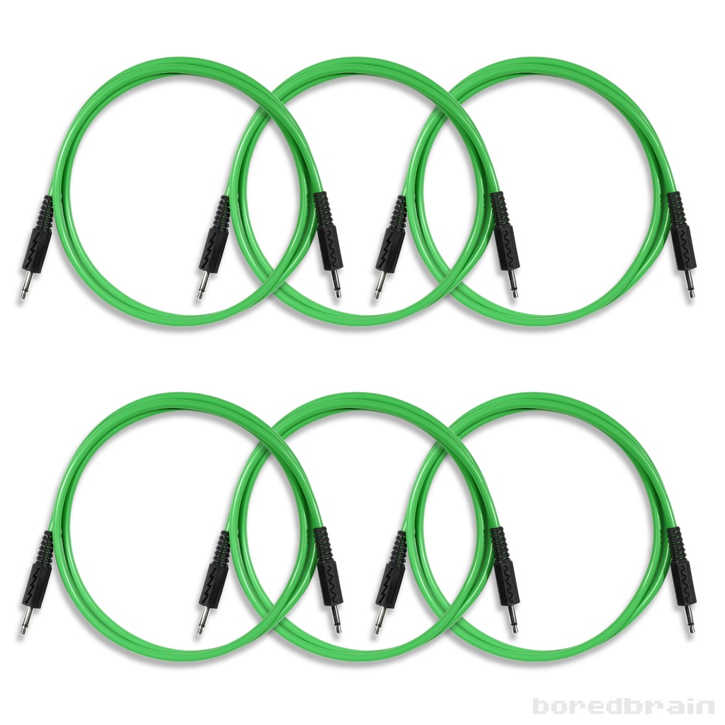 36-inch Slime Green 6-Pack Patch Cables