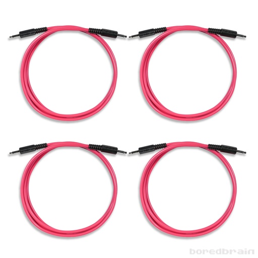 [BB-PC04PK-35TS60PNK] 60-inch Plasmic Pink 4-Pack Patch Cables