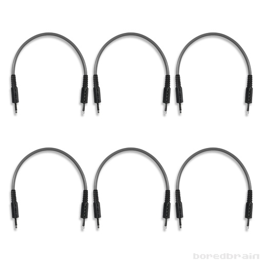 [BB-PC06PK-35TS06DRK] 6-inch Dark Graphite 6-Pack Patch Cables