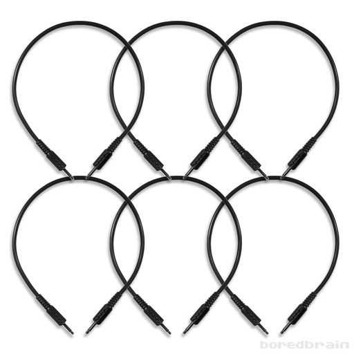 [BB-PC06PK-35TS12BLK] 12-inch Oblivion Black 6-Pack Patch Cables