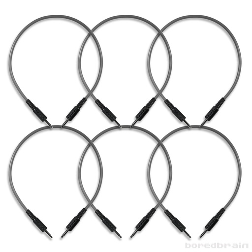 [BB-PC06PK-35TS12DRK] 12-inch Dark Graphite 6-Pack Patch Cables