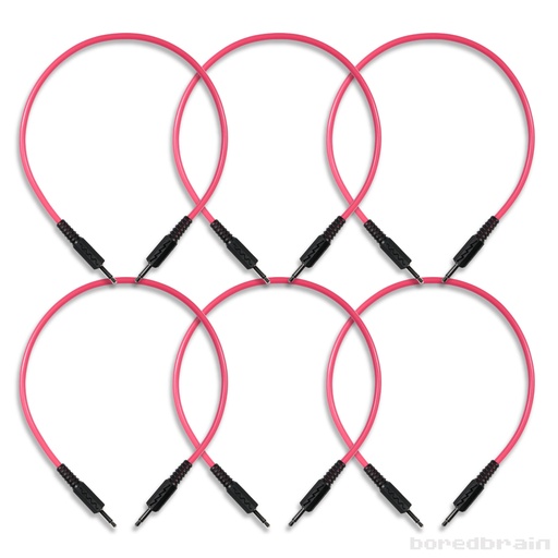 [BB-PC06PK-35TS12PNK] 12-inch Plasmic Pink 6-Pack Patch Cables