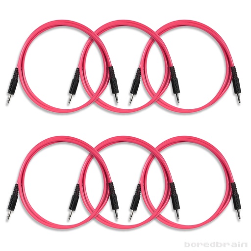 [BB-PC06PK-35TS36PNK] 36-inch Plasmic Pink 6-Pack Patch Cables