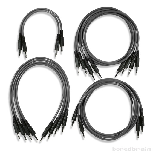 [BB-PC12PK-35TSEPDRK] Dark Graphite Essential 12-Pack Patch Cables